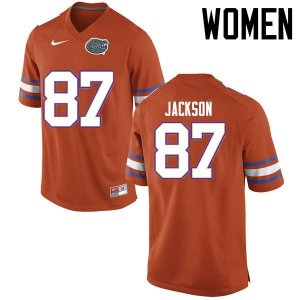 Women's Florida Gators #87 Kalif Jackson NCAA Nike Orange Authentic Stitched College Football Jersey XRL7662VN